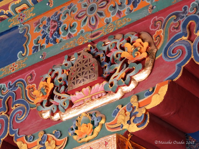 Pillar, Jokhang Temple, Lhasa, Tibet, September 2018