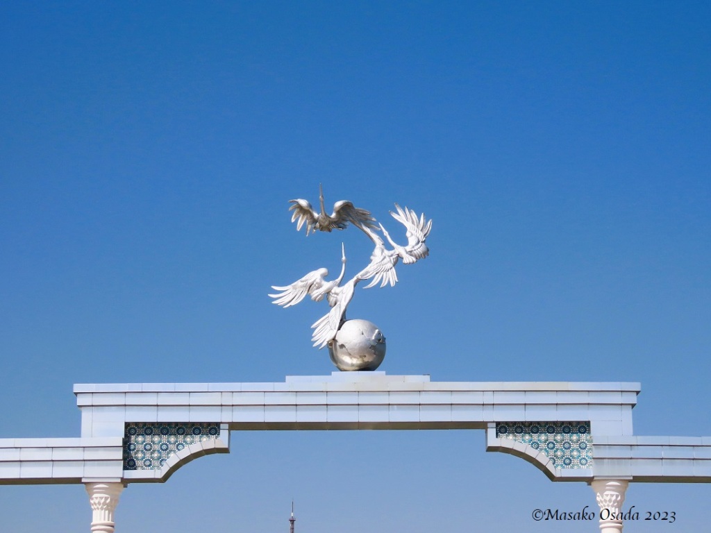Stork sculpture. Independence Square, Tashkent, Uzbekistan